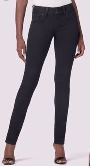 Black Colin Flap Low Rise Skinny Jeans sz 23/30