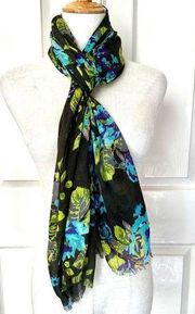 Croft and Barrow blue flower scarf