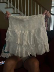 White Ruffle Skirt