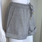 WeWoreWhat Solid Pull On Sweat Short in Heather Grey