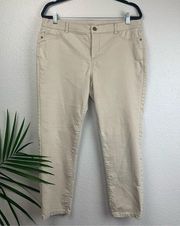 New York & Company Tan Kakhi SOHO Ankle Legging Pants 12