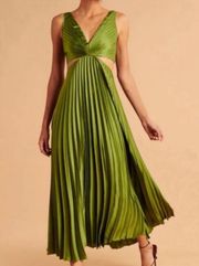 Green cut out dress