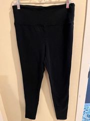 Max & Mia Black High Waist French Terry Legging-Large