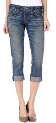 TRUE Religion Kingston Pony Express Cropped Jeans