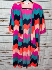 LuLaRoe Shirley Multicolor Kimono Cover Up Size M NWT