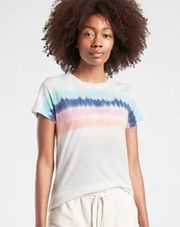 Athleta Tie Dye Stripe Pride Short Sleeve T-Shirt Size L