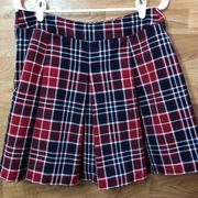 Parker Size 9 Plaid & Pleated Skirt with a Side Zipper