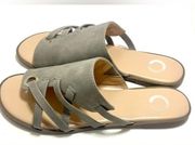 NEW no box, Journee Collection Gladiator caged grey flip flop sandal size 8