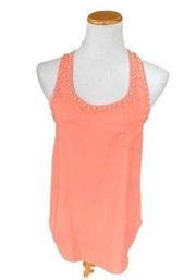 NWT Womens Zinga by Papaya Pearl Embellished Sleeveless Tank Top - Sz S