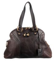 Yves  y2k hobo rustic brown stitched gold hardware handbag