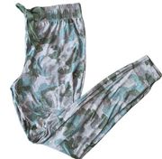 Gray Camo Pajama Lounge Jogger Green Pant Small Bottom Comfy Cozy Soft PJ NWT