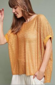 x Anthropologie Mustard Oversized Beaton Top Size XS/S