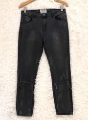 high waist Dixies skinny jeans in black