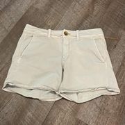 American Eagle Super Stretch X MIDI Shorts washed khaki color size 6