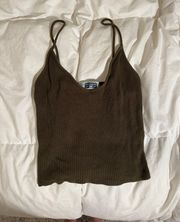 Dark Green Crop Top