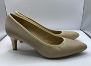 Naturalizer Pump Oden Beige Leather Classic Comfort Basic Neutral Size 9.5M