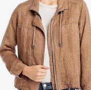 Womens Jacket Cheetah Print Draw String - NWT - S