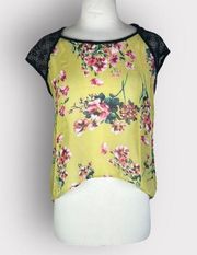 Chloe K | Vintage Y2K Floral Lace Blouse | Medium