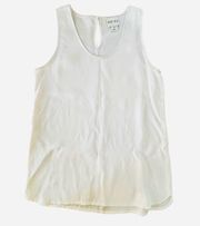 Eden Tank in White Size 0 Viscose with Satin Trim Classic Basic Luxury