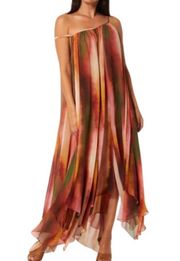 Shanti colorful flowy strappy maxi dress