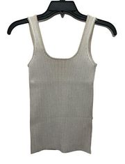 Anine Bing Josie Ribbed Tank Top Beige Size Small New With Tags Bodycon