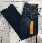 NWT Seven 7 Boot Cut Gliza Blue Jeans with rhinestones size 12