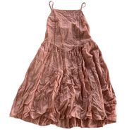 Wild Fable Dress Womens X Small Pink Square Neck Embroider Mini Fit Flare Cotton