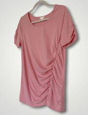 Nordstrom Caslon rushed top SMALL Pink Short Sleeve