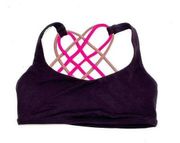 Lululemon Free To Be Wild Sports Bra Maroon, Hot Pink 4