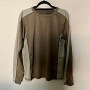 Green Two Toned Long Sleeve Base Layer
