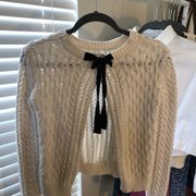 White knit layering sweater