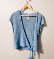 Blue Wrap Sweater NWT - Size Large