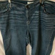 Lane Bryant: Flex Magic Waistband~Mid-rise Wide Leg Cropped Jeans- size 26