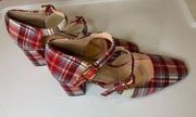 J Crew Red Plaid Mary Janes
