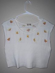 Women’s Crop Top White Floral