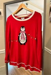 Crown & Ivy Penguin Essentials Sweater NWT Petite Large