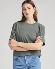 Women’s Relaxed Crop Tee In Gunmetal S