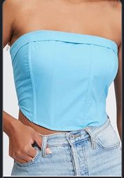 Kendall + Kylie Kendal And Kylie Blue Strapless Top