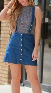 Overall Denim Skirt