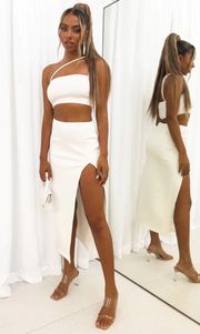 Beginning Boutique Two Piece White Set