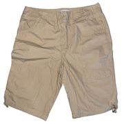 Caribbean Joe Women's Khaki Cargo Utility Shorts size 14