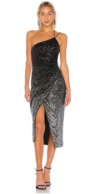 Black & Silver Sequin Dress