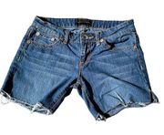 Chinese Laundry Cutoff Shorts 28 Denim Studded Embroidered Raw Hem Casual Summer