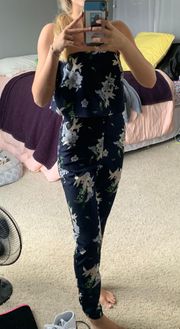 Floral Strapless Jumpsuit