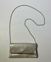 Target Limited Edition Silver Metallic Faux Leather Crossbody Bag