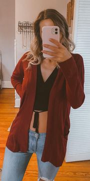 Burgundy Cardigan