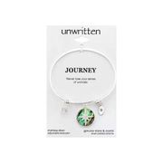 UNWRITTEN "Journey" Abalone Adjustable Bangle Bracelet in Silver MSRP $55 NWT