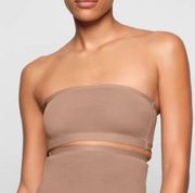 NWT Skims Clay Nude Size M Sheer Sculpt Bandeau Bralette Shapewear Convertible