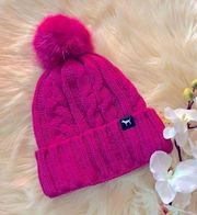 Victoria Secret Fleece Lined Winter Pom Pom Hat