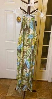 Mlle Gabrielle floral designed maxi dress with attached chain size XL